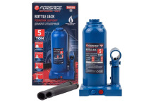 Butelinis domkratas, Forsage, F-T90504, 5 t, aukštis 185-360 mm, su vožtuvu