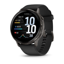 Garmin Venu 4 išmanusis laikrodis sveikatai ir sportui AMOLED 1.4" GPS Wi-Fi jutiklinis ekranas 45mm 454x454 Black