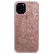 Woodcessories Bumper Case iPhone 11 Pro STO060, 5.8'', sarkans, akmens, silikona rāmis, induktīvā uzlāde