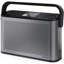 Sharp OSAKA kaasaskantav digitaalne raadio DR-P540(GY), 5V, 120 eelnevat jaama, Bluetooth, laaditav aku, stereo heli