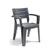 Dārza krēsls Emma melns BICA 161894 60x58x79 cm, 3 kg