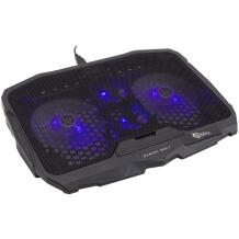 White Shark Dzesēšanas spilventiņš ICE WARRIOR, 860 g, 21 dB, 2 ventilatori, 1500 apgr./min., USB, 17.3"