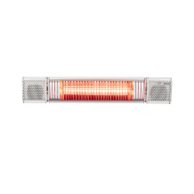 Elektrinis infraraudonųjų spindulių terasos šildytuvas su Bluetooth kolonėlėmis ir LED apšvietimu 2000W IP65 Heat and Beat White Eurom