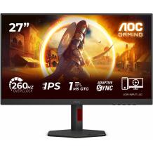 Aoc Монитор 27G4ZR, 27", 1920 x 1080, 240 Гц, 1 мс, IPS, G-Sync, Adaptive Sync, Эргономичный дизайн
