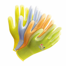 Нейлоновые перчатки с полиуретановым покрытием DRAGON MIX; RPOLICOLOR MIX 9 RAW-POL