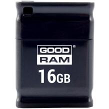 Goodram 16GB UPI2 USB 2.0 mälupulk, UPI2-0160K0R11, 16 GB, USB 2.0, 20 MB/s, 5 MB/s, must