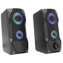 White Shark Datora skaļruņi FLOW GSP-634 2.0, 5 W, 180-20000 Hz, 3.5 mm Audio, USB, RGB LED apgaismojums