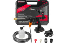 Akutoitega kõrgsurvepesur, FORCEKRAFT, FK-PG001, 2000 mAh, 15 bar, 2.8 l/min, 5 m voolik