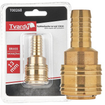 Ātrā savienotāja vīriešu daļa 13mm, Tvardy, T00268, izturīgs misiņa materiāls