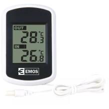 Emos Digitaalne termomeeter E0041 0010754, 0 °C kuni +60 °C, -40 °C kuni +60 °C, 2 m, Ø 8 mm, 0,1 °C, 2 × 1,5 V AAA