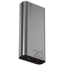 Navitel Power Bank PWR20 AL Silver, 20000mAh, 3.7V, 22.5W, USB-C 5V 2.6A, 9V 2A, 12V 1.5A, Micro USB 5V 2A