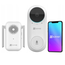 Ezviz DB2C CS-DB2C Viedais Durvju Zvans Bezvadu HD 1080p ar Akumulatora Skaņas Moduļa Komplektu Balta