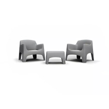 Dārza mēbeļu komplekts Set Ibiza Terrace gaiši pelēks 162219 BICA 80 x 74 x 71 cm, 58 x 38 x 35 cm