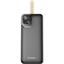 Hawk Powerbank HW-PB30000, 30000mAh, 1× USB-C, 2× USB-A, 5V-3A, 9V-2,22A, 12V-1,67A, Viedā IC, LCD displejs