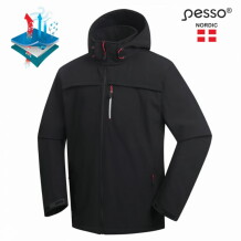 Softshell striukė Atlanta, 2XL, Pesso, juoda, 5000g/m² 24h, 8000 mm