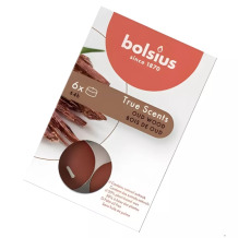 Tējas sveces Bolsius 37941570 arom. 6 gab. True Scents oud wood Ø4x1.5cm 4h