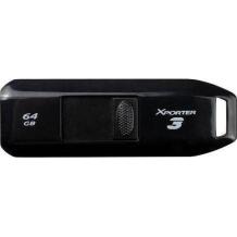Patriot Флешка Xporter 3 PSF64GX3B3U, 64 ГБ, 80 МБ/с, USB 3.2, черный, слайдер, Plug and Play, UASP