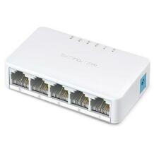 Mercusys настольный коммутатор MS105, 5 RJ45 портов 10/100Mbps, неуправляемый, DC разъем питания, CE, RoHS