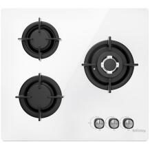 Iseasy dujinė viryklė MGBG-603 balta, 3.3 kW, 2.7 kW, 1.75 kW, 3 kaitinimo zonos, elektrinis uždegimas