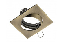 PORTO-K griestu prožektors, regulējams leņķis, kvadrātveida, patina, IP20, OP-PRAN6-30