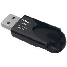 Pny USB mälupulk, FD64GATT431KK-EF, 64GB, 80MB/s, 20MB/s, must, USB 3.1/3.1 gen 2/3.2 gen 2