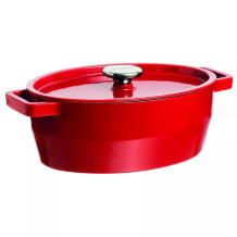 Saucepan 4L PYREX oval cast iron 29cm / red 33SC5AC29 Pyrex