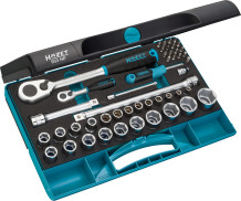 Uzgriežņu atslēgu komplekts, HAZET, 953HP, 47 daļas, 1/4" un 1/2" piedziņa, 2-27 mm, PH1-PH2, PZ1-PZ2, T10-T30