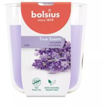 Bolsius aromātiska svece stikla glāzē 37940377 Ø8.5cm, h9.7cm, 45h degšanas ilgums, lavanda