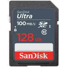Sandisk Ultra карта памяти SDSDUNR-128G-GN3IN, 128 ГБ, SDXC, 100 МБ/с, UHS-I, водонепроницаемая, ударопрочная