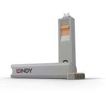 Lindy USB Type C pordi blokeerija 40428, 4 tk, oranž