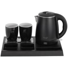 Adler AD 1387 elektriskā tējkanna, 1 L, 1000 W, 2 krūzes, melna, 35,8 x 23,8 x 2,8 cm, 0,65 m, 220-240 V