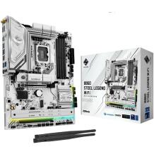 Asrock Emaplaat B860 STEEL LEGEND WIFI, 4 x DDR5 DIMM, 256 GB, 1 x PCIe 5.0 x16, 1 x HDMI, 802.11axe Wi-Fi 6E, 7.1 CH audio
