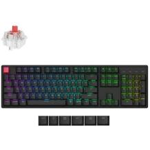 Keychron клавиатура K10X-J1 RGB LED, 104 клавиши, беспроводная и проводная, PBT клавиши, 1000 Гц, черный
