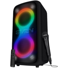 Super šventinė Party Box su karaokė renginiams 1000W TWS Bluetooth FM USB LED ekranas maitinimas iš tinklo juoda SV-022686 Sven