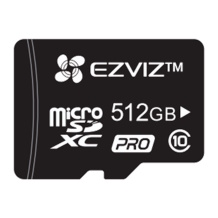 Ezviz 512GB CS-CMT-CARDT512G-D UHS-I 10. Klases Gudrā MicroSD Karte Ideāli Piemērota Full HD Videoklipu Ierakstīšanai R90MB/s / W50MB/s