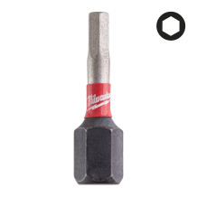 SHOCKWAVE™ IMPACT DUTY SKRŪVGRIEŽA UZGAĻI, SEŠSTŪRA, SHOCKWAVE HEX 3 MM X 25 MM - 2 PCS, 4932430894 MILWAUKEE