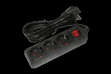 Pagarinātājs 3-vietīgs 1.5m a/z slēdzi pievadvads 3Gx1.5mm