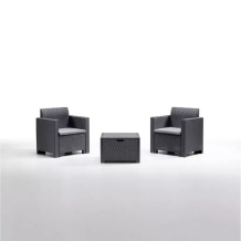 Dārza mēbeļu komplekts Set Nebraska Terrace pelēks 1690734 BICA