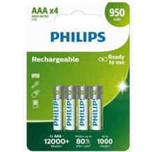 Philips Аккумулятор AAA 1634490, 1,2 В, 950 мАч, NiMH, 4 шт