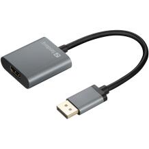 Sandberg adapteris 509-19, 0.2m, 1xDisplayPort v1.4, 1xHDMI v2.0, 3840x2160P 60Hz, 18Gbps, aktyvus