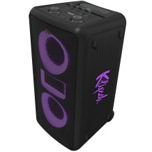 Kaasaskantav Bluetooth party kõlar IPX4 pritsmekaitsega Bluetooth 5.2 ühenduse RGB valgusefektide ja kuni 18 tunni aku kestusega Miami Must 1073417 Klipsch