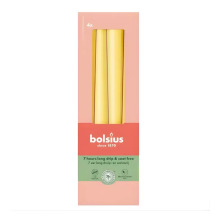 Galda sveces Bolsius 37356909 245/24mm dzeltenas 4gab
