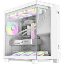 Gamemax Korpus NEX C53 WH, 1 x 3.5", 1+1 x 2.5", 7, ATX/BTF, 2 x USB 3.0, 1 x USB-C, 1 x kõrvaklapid