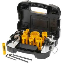 Dewalt Zāģis caurumiem komplekts DT90356-QZ 13 gab., Bi-Metal, 16mm-51mm, 44mm biezums, ātra izsistšana, ilgs kalpošanas laiks