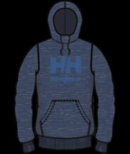Džemperis su gobtuvu, tamsiai mėlynas, 2XL, Helly Hansen, 79364_570-2XL, 80% medvilnė, 20% poliesteris