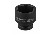 Triecienmuciņa 1/2″ 32mm īsā, HOGERT, HT4R081, Cr-Mo tērauds, 6-punktu, DIN 3121 standarts
