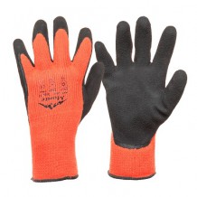 Трикотажные теплые перчатки, латексное нескользящее покрытие, размер 11