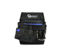 Instrumentu kabata ar 5 nodalījumiem un āmura turētāju, izturīgs plastmasas materiāls, G10866, GEKO