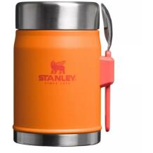 Stanley Термос для еды 2809382114 0.4L, нержавеющая сталь, оранжевый, сохраняет тепло до 7 часов, сохраняет холод до 7 часов