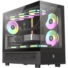 Gamemax Korpus NEX C31 BK, 1+1 x 3.5", 1 x 2.5", 4, 2 x USB 3.0, 1 x USB-C, 1 x kõrvaklapid, 180mm